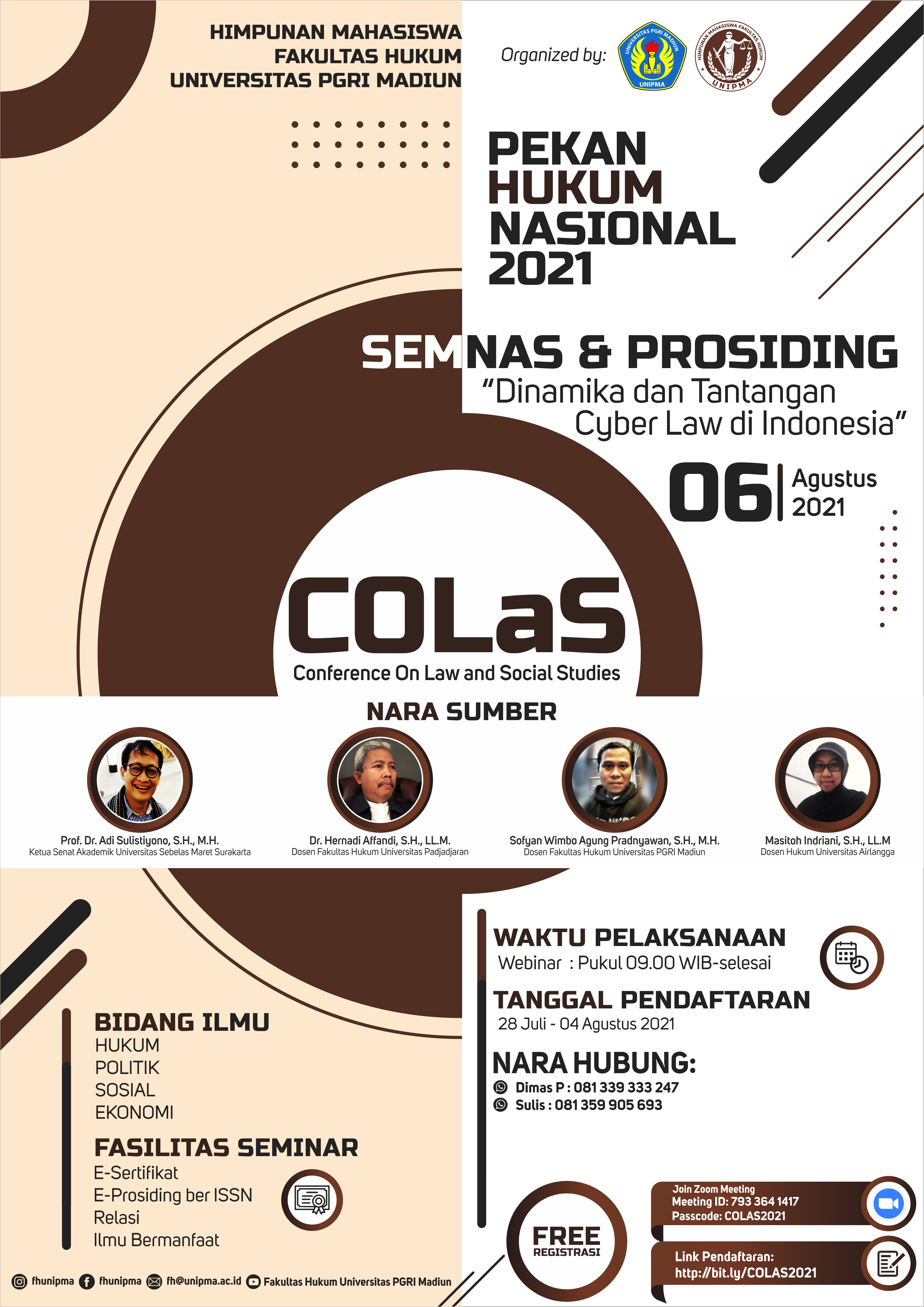 SEMNAS & PROSIDING  Conference On Law and  Social Studies (COLaS)